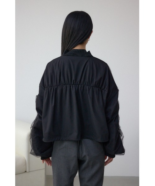 【新品】ミカーレミカーレ　チュールドッキングブルゾン　ブラック　完売品 チュールドッキングブルゾン（ブルゾン）｜AZUL BY MOUSSY（アズール