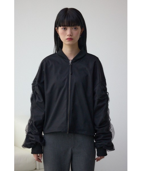 チュールドッキングブルゾン（ブルゾン）｜AZUL BY MOUSSY（アズール