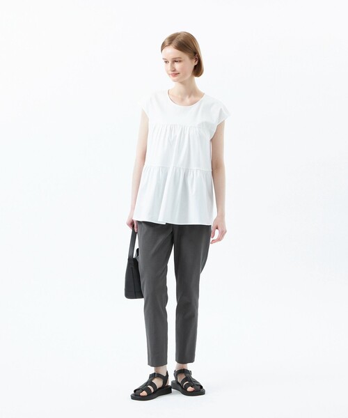 MACKINTOSH PHILOSOPHY(マッキントッシュ フィロソフィー)の「【2025年春夏モデル】DRY OXFORD テーパードパンツ(その他パンツ・レディース・グレー系その他/カーキ/ベージュ/レッド/ダークネイビー/グリーン/オフホワイト/チャコールグレー/オレンジ・34/36/38/40)」の15枚目の写真