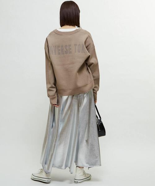 CONVERSE TOKYO（コンバーストウキョウ）の「SHINY STAR★ CUT SKIRT（スカート・レディース・シルバー/グレー・FREE）」の9枚目の写真
