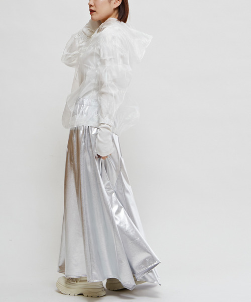 CONVERSE TOKYO（コンバーストウキョウ）の「SHINY STAR★ CUT SKIRT（スカート・レディース・シルバー/グレー・FREE）」の13枚目の写真