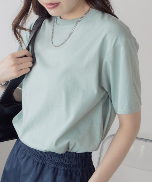 United Athle（ユナイテッドアスレ）の「【United Athle】ミディアムコットン 4.7オンス レギュラーフィット 半袖 カジュアルTシャツ レディース 2026年春夏（Tシャツ/カットソー・レディース・スミクロ/ネイビー/サンドベージュ/イエロー/ホワイト/ブラック/スモーキーグリーン系1/ライトブルー/アッシュ・XS/S/M/L/XL）」の7枚目の写真