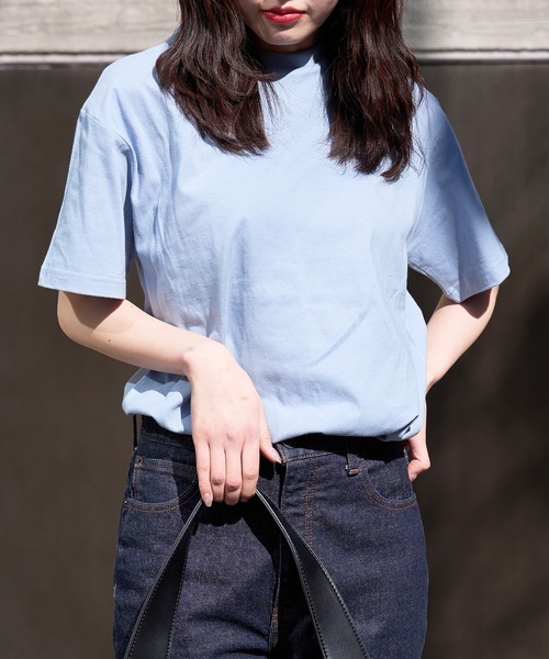 United Athle（ユナイテッドアスレ）の「【United Athle】ミディアムコットン 4.7オンス レギュラーフィット 半袖 カジュアルTシャツ レディース 2026年春夏（Tシャツ/カットソー・レディース・スミクロ/ネイビー/サンドベージュ/イエロー/ホワイト/ブラック/スモーキーグリーン系1/ライトブルー/アッシュ・XS/S/M/L/XL）」の22枚目の写真