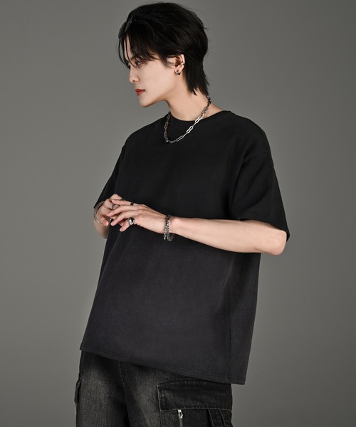 ADRER（アドラー）の「vintage design gradation relax fit T shirt / ヴィンテージデザイングラデーションリラックスフィットTシャツ（Tシャツ/カットソー・メンズ・ブラック/ライトブルー/ライトグレー/ピンク/ブラウン・XS/L/M/S）」の18枚目の写真