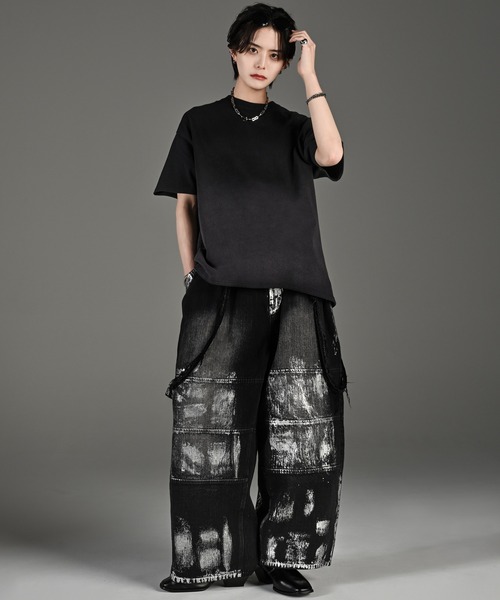 【年中無休】 vintage design gradation relax fit T shirt（Tシャツ 小物