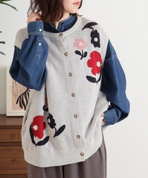 EMAGO 花の刺繍ジャガードベスト