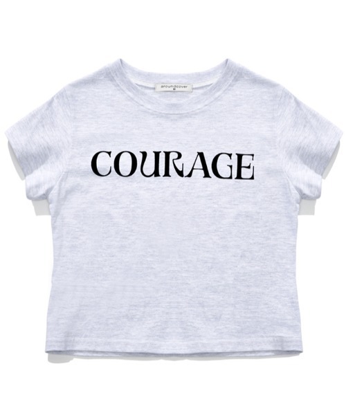 ACOVER（オコボ）の「A'GEM/9 × .kom 『ACOVER/オコボ』 Courage Lettering Short Sleeve T-Shirt/カレッジレタリング半袖Tシャツ（Tシャツ/カットソー・レディース・ホワイト/ライトグレー/ブルー/ブラック・FREE）」の8枚目の写真