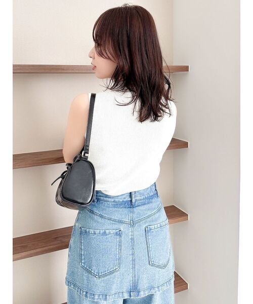 dazzlin（ダズリン）の「コンパクトノースリニットトップス（ニット/セーター・レディース・オフホワイト/ブラック/ピンク/その他1・FREE）」の8枚目の写真