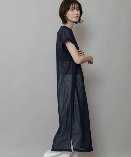 Munich（ミューニック）の「【速乾性】【防シワ】ヴィンテージボイルプルオーバーワンピース（ワンピース・レディース・ブラック/ホワイト/ネイビー・FREE）」の8枚目の写真