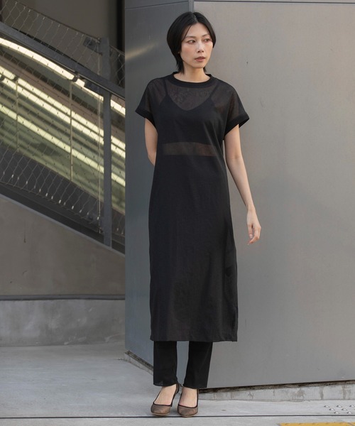 Munich（ミューニック）の「【速乾性】【防シワ】ヴィンテージボイルプルオーバーワンピース（ワンピース・レディース・ブラック/ホワイト/ネイビー・FREE）」の5枚目の写真