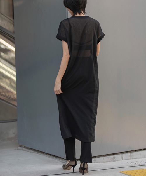 Munich（ミューニック）の「【速乾性】【防シワ】ヴィンテージボイルプルオーバーワンピース（ワンピース・レディース・ブラック/ホワイト/ネイビー・FREE）」の4枚目の写真