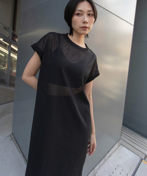 Munich（ミューニック）の「【速乾性】【防シワ】ヴィンテージボイルプルオーバーワンピース（ワンピース・レディース・ブラック/ホワイト/ネイビー・FREE）」の22枚目の写真