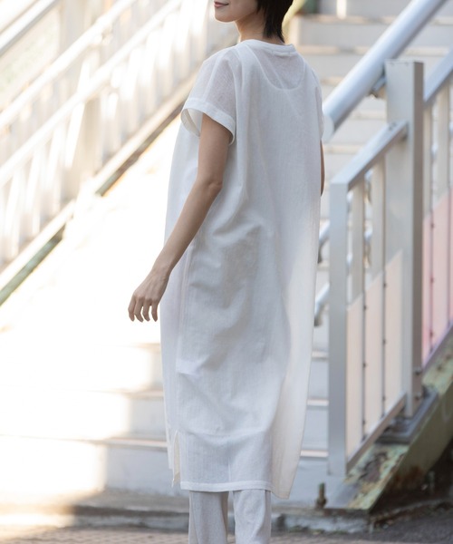 Munich（ミューニック）の「【速乾性】【防シワ】ヴィンテージボイルプルオーバーワンピース（ワンピース・レディース・ブラック/ホワイト/ネイビー・FREE）」の17枚目の写真