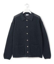 【UNISEX】テープヤーンメッシュ カーディガン