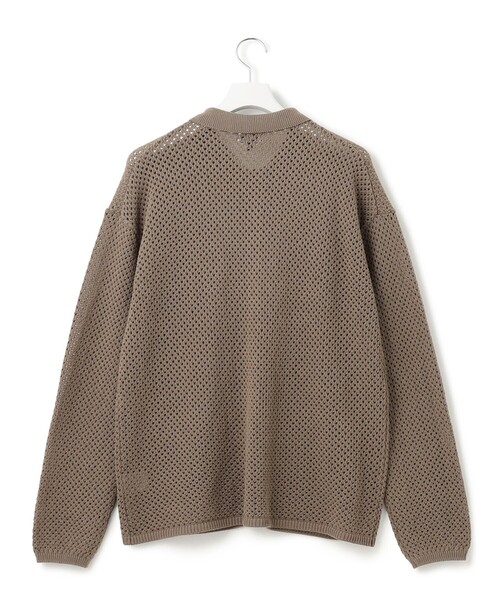 J.PRESS YORK STREET(ジェイプレスヨークストリート)の「【UNISEX】テープヤーンメッシュ カーディガン(カーディガン/ボレロ・メンズ・ネイビー系/ライトグレー系・SMALL/MEDIUM/LARGE)」の3枚目の写真