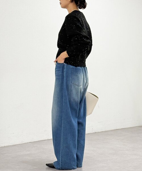 RIVE DROITE(リヴドロワ)の「【柔らかな履き心地】ドロストルーズデニム(デニムパンツ・レディース・ブルー/ネイビー・38/36)」の19枚目の写真