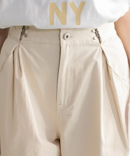 POU DOU DOU（プードゥドゥ）の「セミワイドタックワイドパンツ（その他パンツ・レディース・キナリ/ブラック/カーキ・M）」の6枚目の写真