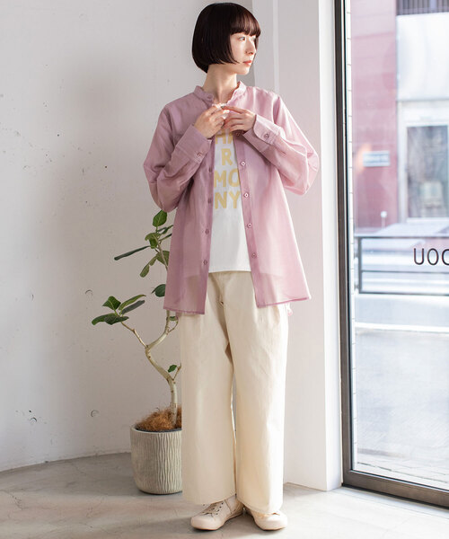 POU DOU DOU（プードゥドゥ）の「セミワイドタックワイドパンツ（その他パンツ・レディース・キナリ/ブラック/カーキ・M）」の18枚目の写真