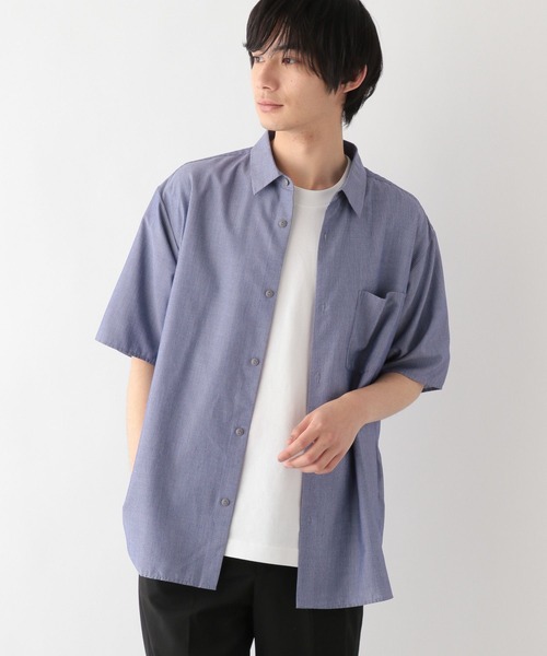 GLOBAL WORK(グローバルワーク)の「サラサマ快適シャツ/レギュラーカラー/半袖/286395(シャツ/ブラウス・メンズ・ブラック系1/ブラック系/グレイッシュブルー/ブルー系その他6/チャコールグレー/ブルー/グレー/ブルー系その他7/ホワイト/グレイッシュベージュ/ブラウン/ネイビー・LARGE/MEDIUM/X-LARGE/SMALL/3XL/XX-LARGE/X-SMALL)」の18枚目の写真