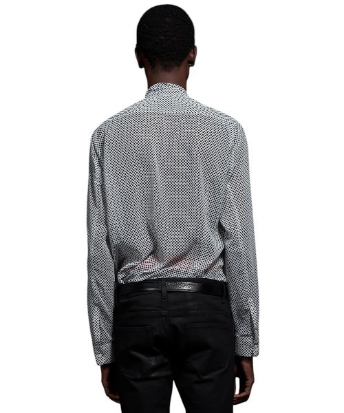 GalaabenD（ガラアーベント）の「Over Dots tiny Ribbon Shirt オーバードットタイニーリボンシャツ（Tシャツ/カットソー・メンズ・ホワイト/ブラック・44/46/48）」の5枚目の写真