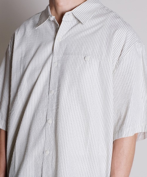 R.(rehacer)（アールドット（レアセル））の「R. : Retro Stripe Box S/S Loose Shirt（シャツ/ブラウス・メンズ・ブルー系その他/ホワイト系その他・MEDIUM/LARGE）」の14枚目の写真