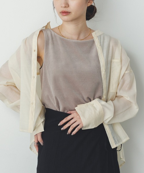 あーち出品 セール】ベロア スクエアタンクトップ（タンクトップ）｜hunch
