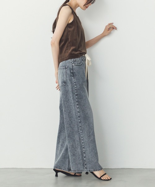 hunch（ハンチ）の「ベロア スクエアタンクトップ（タンクトップ・レディース・ライム/モカ/ダークオリーブ/ブラウン/ネイビー/ベージュ・FREE）」の15枚目の写真