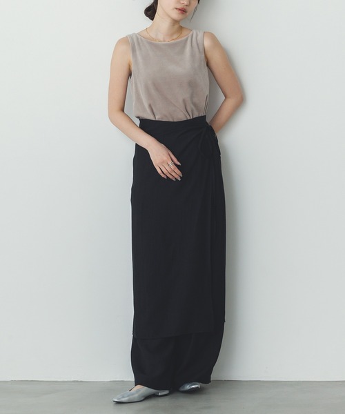 hunch（ハンチ）の「ベロア スクエアタンクトップ（タンクトップ・レディース・ライム/モカ/ダークオリーブ/ブラウン/ネイビー/ベージュ・FREE）」の21枚目の写真