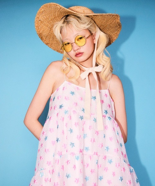 セール】STAR JACQUARD SHEER ドレス（ワンピース）｜Candy