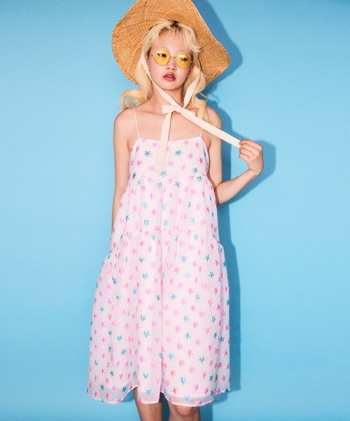 ワンピース candystripper STAR JACQUARD SHEER DRESS セール】STAR JACQUARD SHEER ドレス（ワンピース）｜Candy