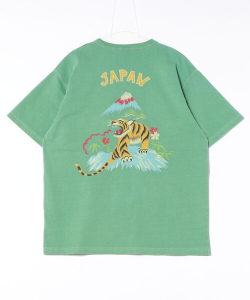 tシャツ HOUSTON / PIGMENT CRACKD PT SOUVENIR TEE（TIGER） / 22299 レディース メンズ セール】HOUSTON / PIGMENT CRACKD PT SOUVENIR TEE（TIGER
