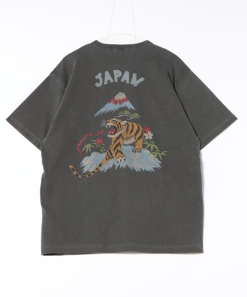 tシャツ HOUSTON / PIGMENT CRACKD PT SOUVENIR TEE（TIGER） / 22299 レディース メンズ セール】HOUSTON / PIGMENT CRACKD PT SOUVENIR TEE（TIGER