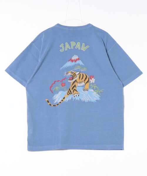 tシャツ HOUSTON / PIGMENT CRACKD PT SOUVENIR TEE（TIGER） / 22299 レディース メンズ HOUSTON tシャツ / PIGMENT CRACKD PT SOUVENIR TEE（TIGER