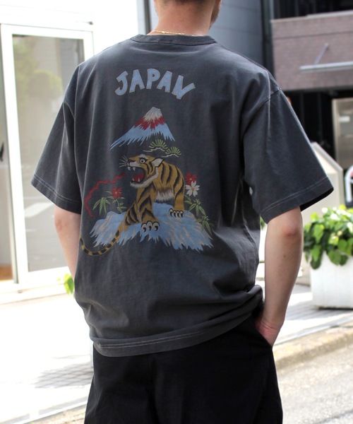tシャツ HOUSTON / PIGMENT CRACKD PT SOUVENIR TEE（TIGER） / 22299 レディース メンズ HOUSTON tシャツ / PIGMENT CRACKD PT SOUVENIR TEE（TIGER