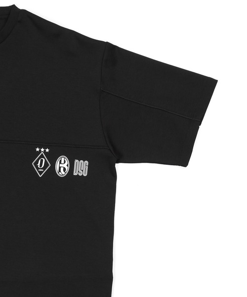 The DUFFER of ST.GEORGE(ザダファーオブセントジョージ)の「〔BLACK LABEL〕SORONA PONTE 3-EMBLEM TEE:ポンチ素材 スリーエンブレム Tシャツ(Tシャツ/カットソー・メンズ・ホワイト/ブラック・SMALL/MEDIUM/LARGE/X-LARGE)」の13枚目の写真