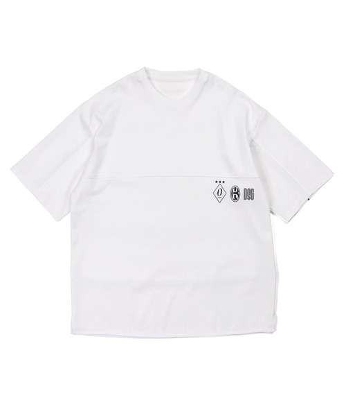 The DUFFER of ST.GEORGE(ザダファーオブセントジョージ)の「〔BLACK LABEL〕SORONA PONTE 3-EMBLEM TEE:ポンチ素材 スリーエンブレム Tシャツ(Tシャツ/カットソー・メンズ・ホワイト/ブラック・SMALL/MEDIUM/LARGE/X-LARGE)」の9枚目の写真