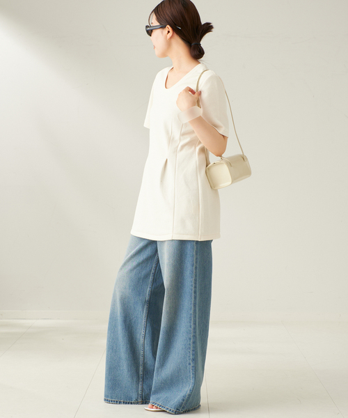plage tシャツ フォルム チュニックTシャツ レディース