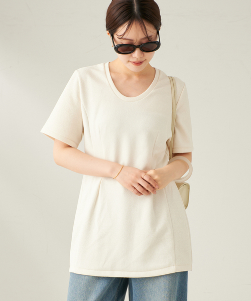 plage tシャツ フォルム チュニックTシャツ レディース