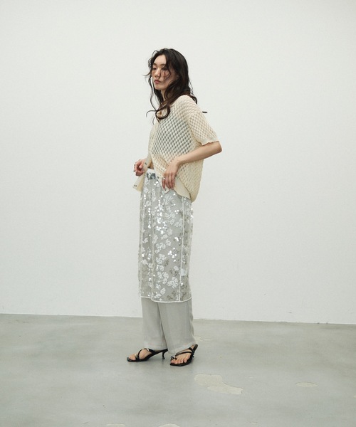 Lutim by u（ルチバイユー）の「Polo collar threadbare clothes knit cardigan / ポロ襟トゲトゲニットカーディガン（カーディガン/ボレロ・レディース・ホワイト/ブラック/ブラウン・FREE）」の5枚目の写真