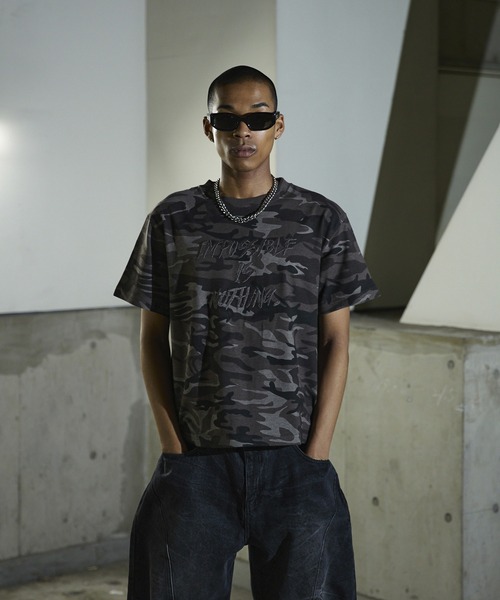 ANDER HUNK（アンダーハンク）の「Camouflage Short T-shirt / カモフラージュショートTシャツ（Tシャツ/カットソー・メンズ・グレー/ブラウン・SMALL/MEDIUM/LARGE）」の4枚目の写真