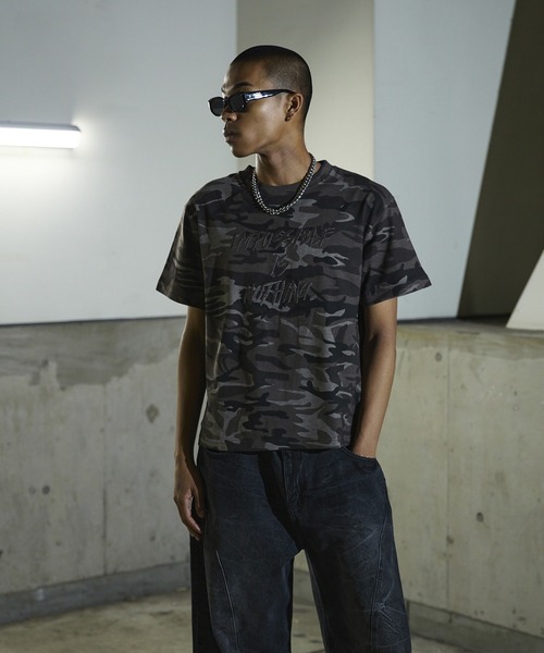 ANDER HUNK（アンダーハンク）の「Camouflage Short T-shirt / カモフラージュショートTシャツ（Tシャツ/カットソー・メンズ・グレー/ブラウン・SMALL/MEDIUM/LARGE）」の3枚目の写真