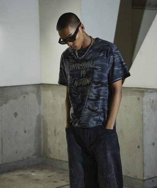 ANDER HUNK（アンダーハンク）の「Camouflage Short T-shirt / カモフラージュショートTシャツ（Tシャツ/カットソー・メンズ・グレー/ブラウン・SMALL/MEDIUM/LARGE）」の9枚目の写真