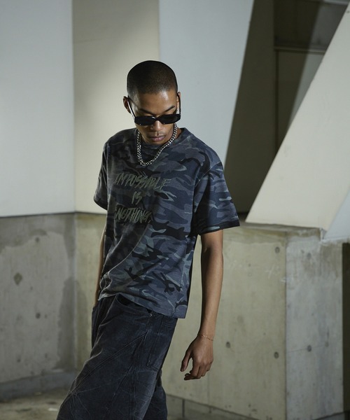 ANDER HUNK（アンダーハンク）の「Camouflage Short T-shirt / カモフラージュショートTシャツ（Tシャツ/カットソー・メンズ・グレー/ブラウン・SMALL/MEDIUM/LARGE）」の8枚目の写真
