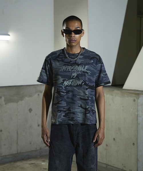ANDER HUNK（アンダーハンク）の「Camouflage Short T-shirt / カモフラージュショートTシャツ（Tシャツ/カットソー・メンズ・グレー/ブラウン・SMALL/MEDIUM/LARGE）」の6枚目の写真