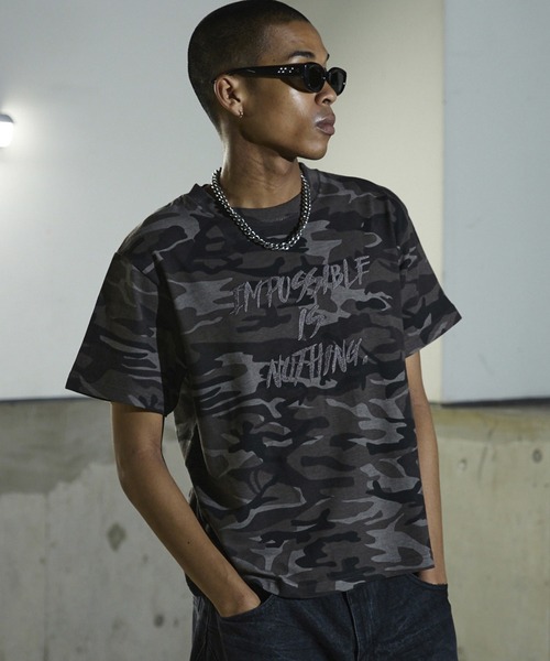 ANDER HUNK（アンダーハンク）の「Camouflage Short T-shirt / カモフラージュショートTシャツ（Tシャツ/カットソー・メンズ・グレー/ブラウン・SMALL/MEDIUM/LARGE）」の5枚目の写真