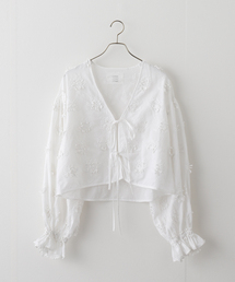 【crinkle crinkle crinkle】 3D embroidery bolero:ボレロ