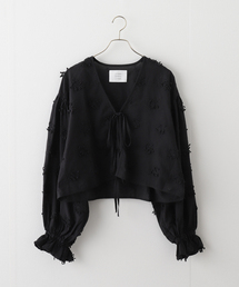 【crinkle crinkle crinkle】 3D embroidery bolero:ボレロ
