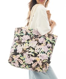 【BILLABONG WOMENS/ビラボンウィメンズ】25SS ESSENTIAL BEACH BAGレディーストートバック/総柄ロゴコットンキャンバストートバッグ