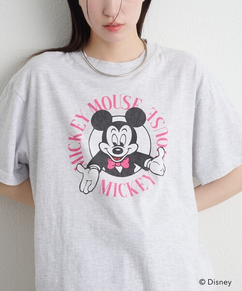Omekashi(オメカシ)の「ミッキー/Tシャツ(Tシャツ/カットソー・レディース・グレー・FREE)」の7枚目の写真
