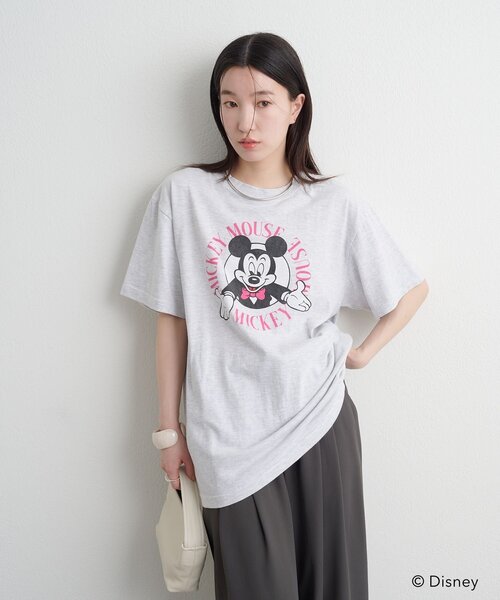 Omekashi(オメカシ)の「ミッキー/Tシャツ(Tシャツ/カットソー・レディース・グレー・FREE)」の5枚目の写真